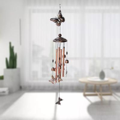 China Iron Art Windchime Home Yard Decoration European Sympathy Windchime Butterfly Turtle Jiayi Retro Metal Copper Metal for sale