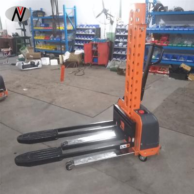 China Building Material Shops VISION Semi Electric 500kg Automatic Stacker For Lifting 500kg Self Loading Semi Electric Stacker Forklift For Factory Use for sale