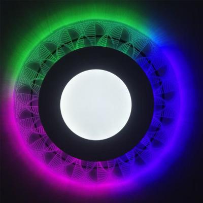 China Modern Square Round Surface Mounted Double Dual Color Led Panel 18w+6w 12w+4w 6w+3w 3w+3w for sale