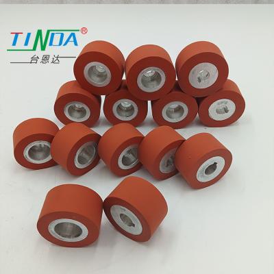 China Smooth Surface High temperature 350 degrees Elastomeric silicone Roller Wheel for  PFAFF  Hot-air seam sealing Machin for sale