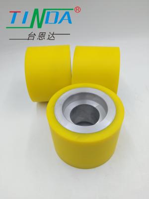 China Wear Resistant Polyurethane Rotatable Rubber Wheel Smooth Surface For Long Life Stainless Steel Core for sale