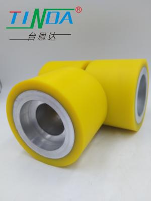 China Customized Color Low Noise Level Rubber Roller Wheel Wear Resistant Long Life Polyurethane for sale