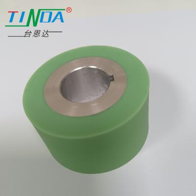 China Temperature Resistant Round Cylindrical Rubber Feed Wheels Sewing Rollers For Paper Making Machine for sale