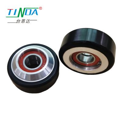 China Quiet Running Rubber Roller Wheel With Stainless Steel or Aluminum Core for sale