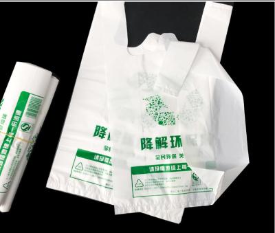 China Customized Eco - Friendly Compostable Fully Degradable Shopping Plastic Bag With Logo Print for sale