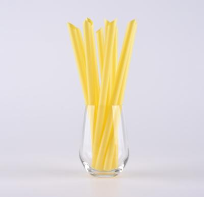 China Wholesale Yellow Disposable Drinking Plasma Disposable Biodegradable Clear Plastic Straws for sale