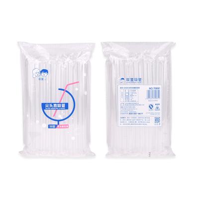 China Promotion Minimalist Eco Friendly Biodegradable Custom Disposable Plastic Straw Dethacable for sale