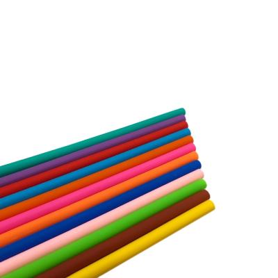 China Amazon Sustainable And Fashionable Walmart Silicone Straws 7.8*250 Mm Straight Pointed Tip LFGB for sale