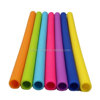 China Eco Friendly Sustainable Silicone Straws 8*220 Mm Bent Flat Tip FDA for sale