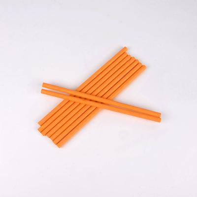 China Minimalist High Quality Disposable Orange Environmental Flexible Drinking Paper Straw for sale