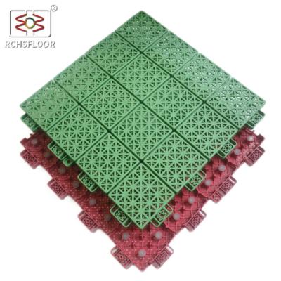 China 24*24 Inch Outdoor Basketball Floor Mat Weatherproof Sports Flooring Tiles for sale