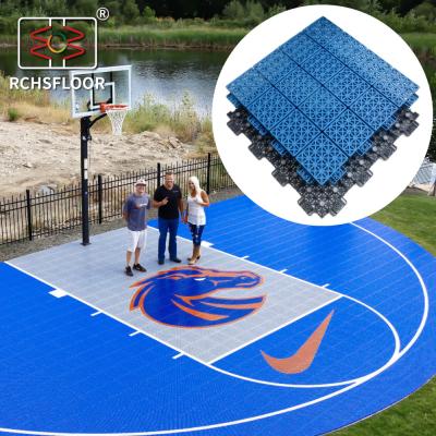 China 410g Außenplatzfliesen PP-Fliesen für Basketballplatz 34*34cm zu verkaufen