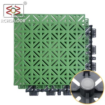 China Yellow Green PP Basketball Court Tiles Polypropylene Outdoor Court Tiles for sale