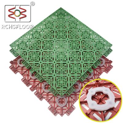 China 280g PP Basketball Flooring Sport Court Tiles 304.8mm*304.8mm for sale