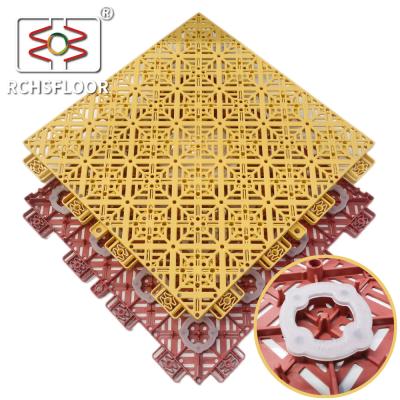 China Non Slip Waterproof Interlocking Plastic Floor Tiles PP Tiles For Tennis Court for sale