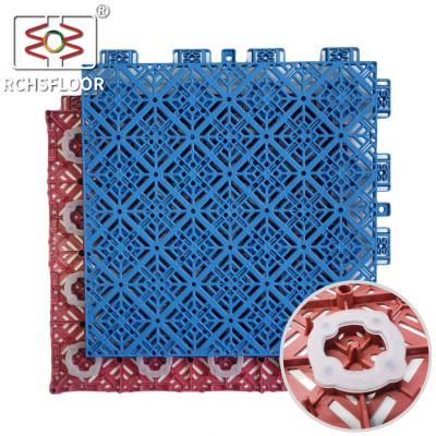 China Volleyball Badminton Tennis Court Tiles Interlocking Floor Tiles 280g/ Piece for sale