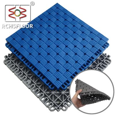 China Thermoplastic Elastomer Modular Sport Tiles 410g Basketball Court Flooring For Backyard for sale