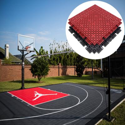 China Pvc Sports Floor Tiles Interlocking Pp Plastic Outdoor Basketball Court Tiles zu verkaufen