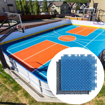 China Indoor Pvc Rubber Gyms Sport Floor Tiles Mat Interlocking for Outdoor Basketball Court Te koop