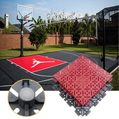 China Basketball Court And Pickleball Court Flooring Interlocking Outdoor Sport Tiles Te koop