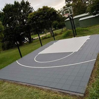 China Mobile Diy Logo Outdoor Basketball Pickleball Court Interlocking Sports Flooring Mat tegel Te koop