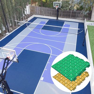 China Eco Friendly UV Resistant PP Sports Flooring Tiles Slip Resistant Easy Installation zu verkaufen