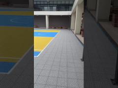 Weather Resistant Basketball Court Flooring Tiles Multi Sport Interlocking Tiles CE RoSH