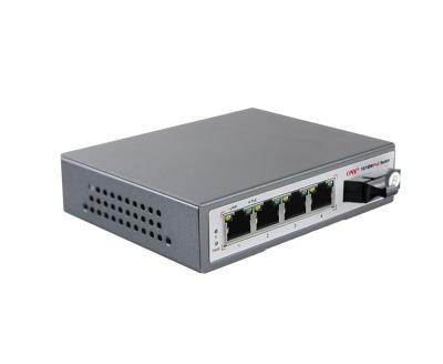 China POE Port 4 POE + 1 Port 100M Fiber 10/100M POE Fiber Optic Switch for sale