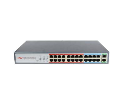 China Telecom 24 Port Gigabit Uplink PoE Ethernet Switch CCTV PoE Network Switch PoE Security System for sale