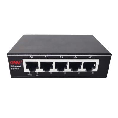 China Hot Selling IP CCTV Camera 4W 5 Port Gigabit Ethernet Switch CCTV Network Switch non poe for CCTV Camera System for sale