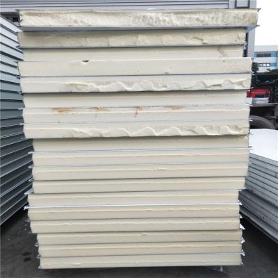 China 75mm color coated PU sandwich panel 5950 x 1150mm for prefabricated house for sale