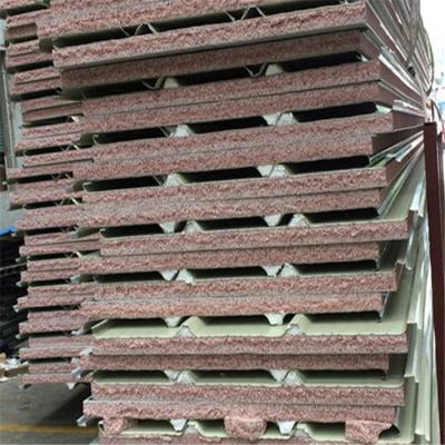 China corrugated roofing 0.326mm steel sheet 50mm TPS sandwich roof panel for worker camp for sale