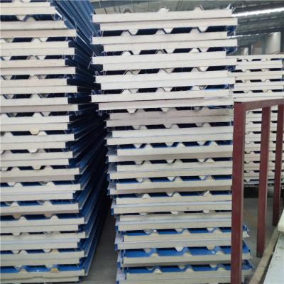 China insulated 0.376mm polyurethane foam sandwich roof panel used in cold storage for sale