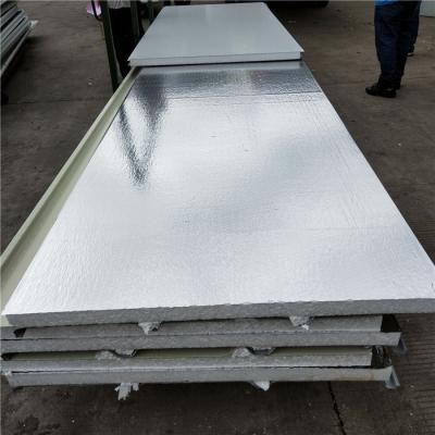 China B grade fireproof styrofoam 30mm silver paper eps sandwich panel with 0.376mm for house for sale