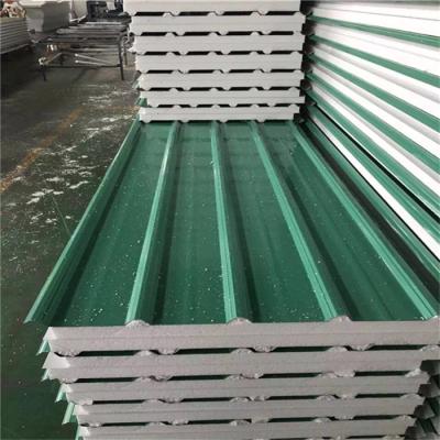 China 840mm type 30mm polystyrene foam silver paper sandwich roof panel with 0.426mm for sale