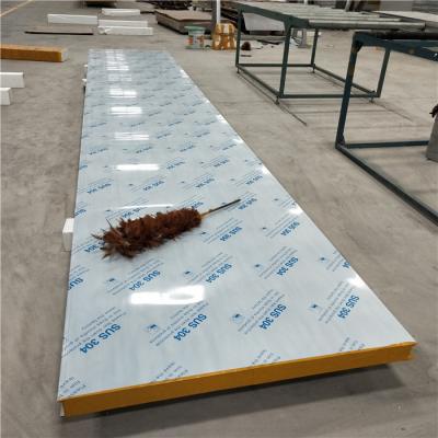 China 60kg 75mm aluminium steel sheet modified eps sandwich ceiling boards for sale