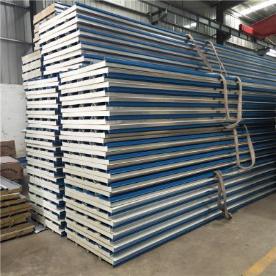 China 50mm polyurethane foam cold room PU sandwich roof panel with good thermal insulation for sale