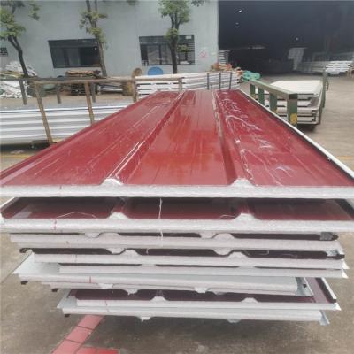 China eps sandwich panel 50mm and 75mm thickness with B1 grade fire protection for roofing for sale