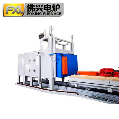 China Horno de trolley de aire forzado Horno de chimenea de automóviles para recocido de metal en venta