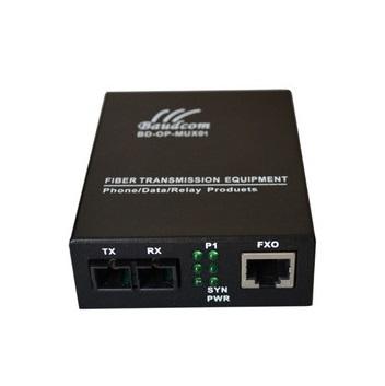 China Analog Equipment Single Channel Voice Fiber Optic Modem BD-OP-MUX01 Fiber Optic Modem for sale