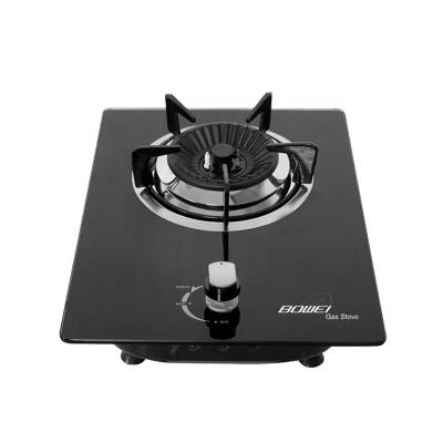 China Hot Selling Household Gas Built-in Hob Tempered Glass Top Cooking Gas Stove Single Burner for sale