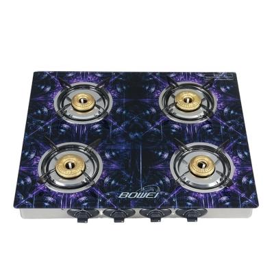 China High Quality Tempered Glass Natural Gas Household Cooktops 4 Burner 7mm Portable Gas Stove BW-BL4002 for sale