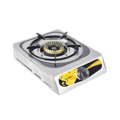 China Household Cheap Household Stainless Steel Gas Stove 1 Burner Gas Cooker Hot Selling Iron Top Portable Burner for sale