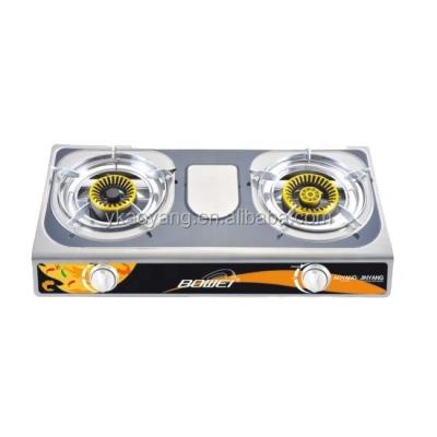 China Household wholesale cooker gas stove stainless steel cooktop 2 burner indoor gas stove BW-2003 for sale