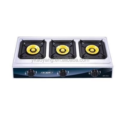 China Household china manufacturer lpg kitchen appliances gas stove and 3 burner stainless steel gas cooker for sale