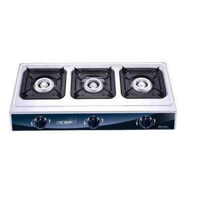 China BOWEI Household Table Top Gas Stove and Indoor High Quality Gas Cooker 3 Burner for sale