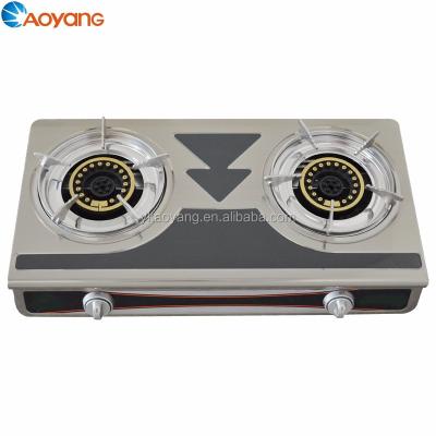 China Household New Model Low Consumption 2 Burner Table Gas Stove Automatic Ignition Cooking Range for sale