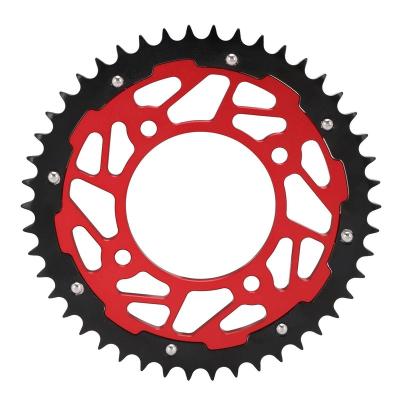 China Lightweight And Durable Motorcycle Ring Sprocket Motorcycle CRF125 Bi Metal Double Sprockets For Honda CRF125 CRF100 XR100 for sale