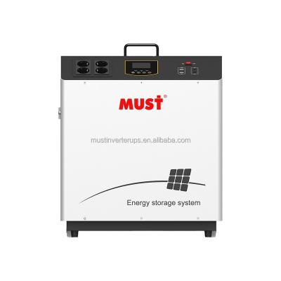 China 1KW 12V home storage home system with 1000WH or 2.5KWH lithium battery all in one solar system price for sale