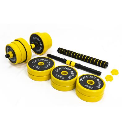 China Cement Adjustable Cement Dumbbell Set Barbell Set Home Gym Exercise Weighs Fitness 15KG 20KG Free Weight for sale